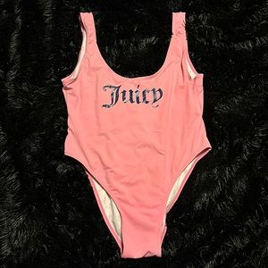 Juicy Couture Black Label Pink One Piece Swimsuit